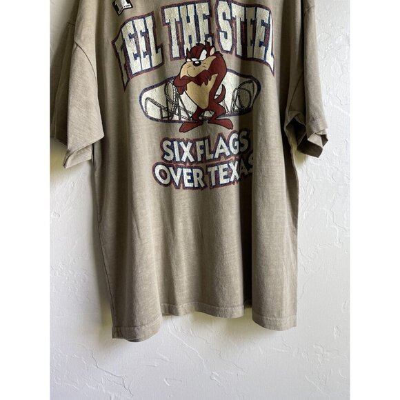 Vintage 1999 Deadstock Feel the Steel Taz Tazmanian Devil Looney Tunes Six Flags - Picture 10 of 10